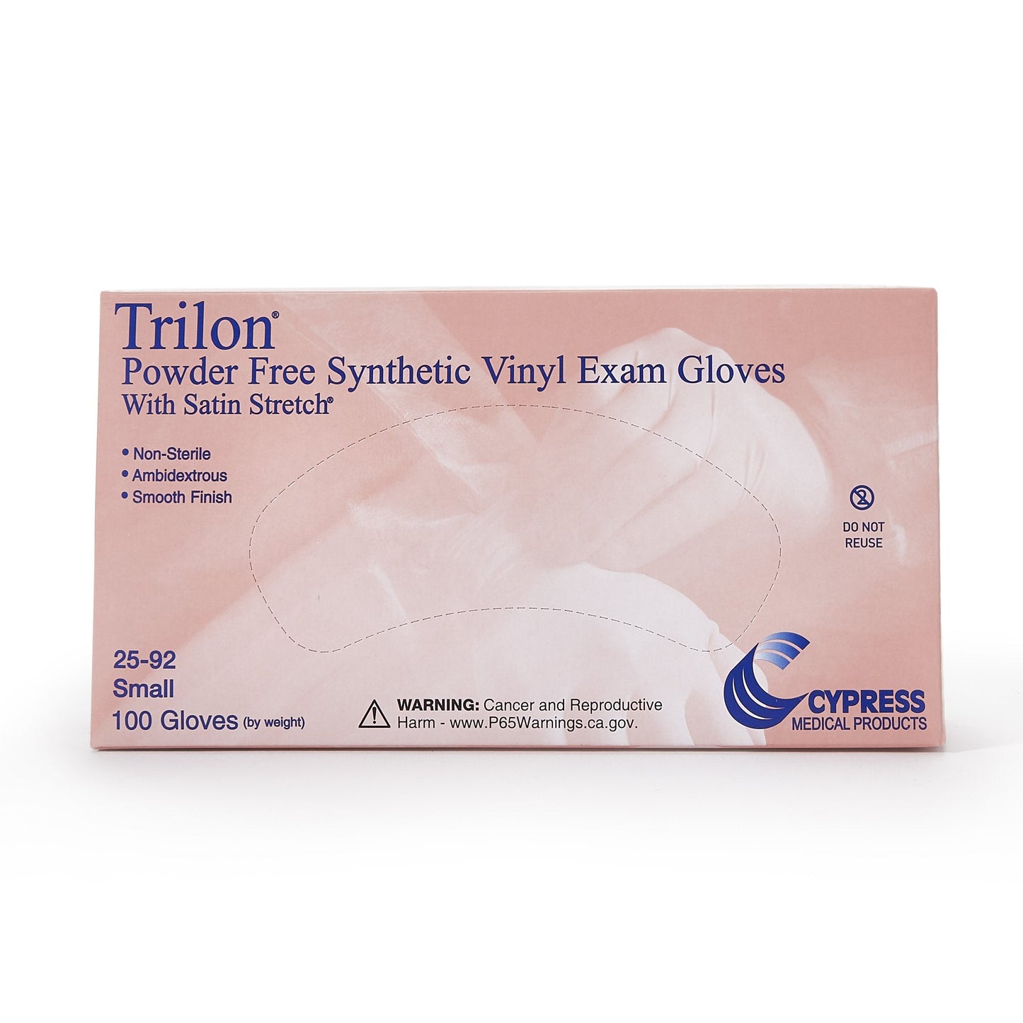 Trilon® Vinyl Exam Glove, Small, Clear 25-92