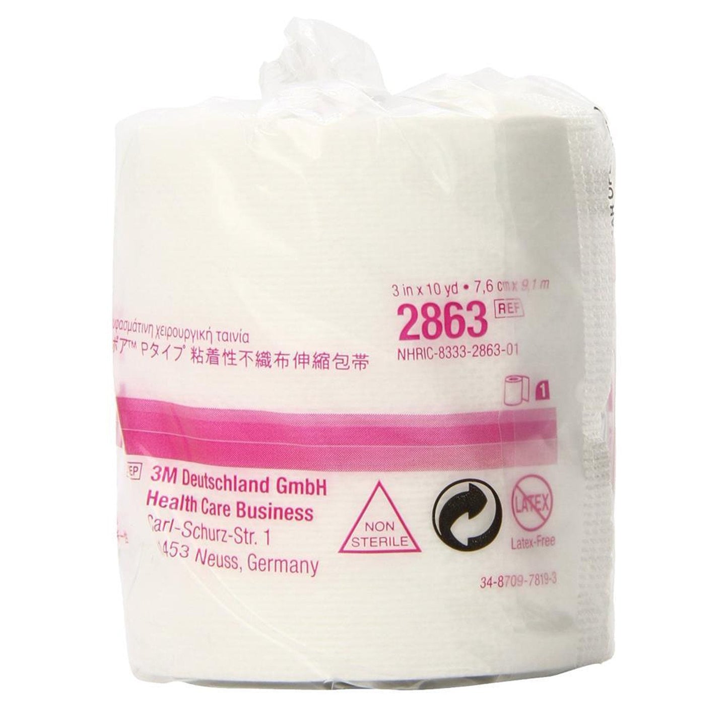 3M™ Medipore™ H Cloth Medical Tape, 3 Inch x 10 Yard, White 2863