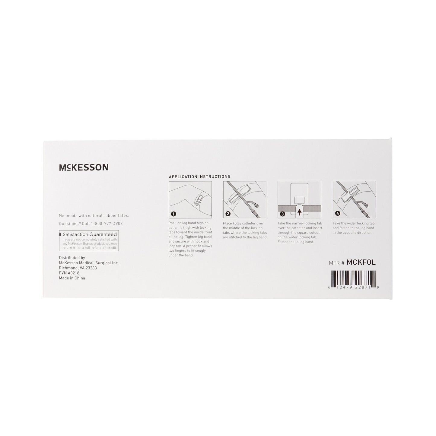 McKesson Foley Catheter Holder Leg Strap With Dual-Locking Tabs, 2 x 24 Inch MCKFOL