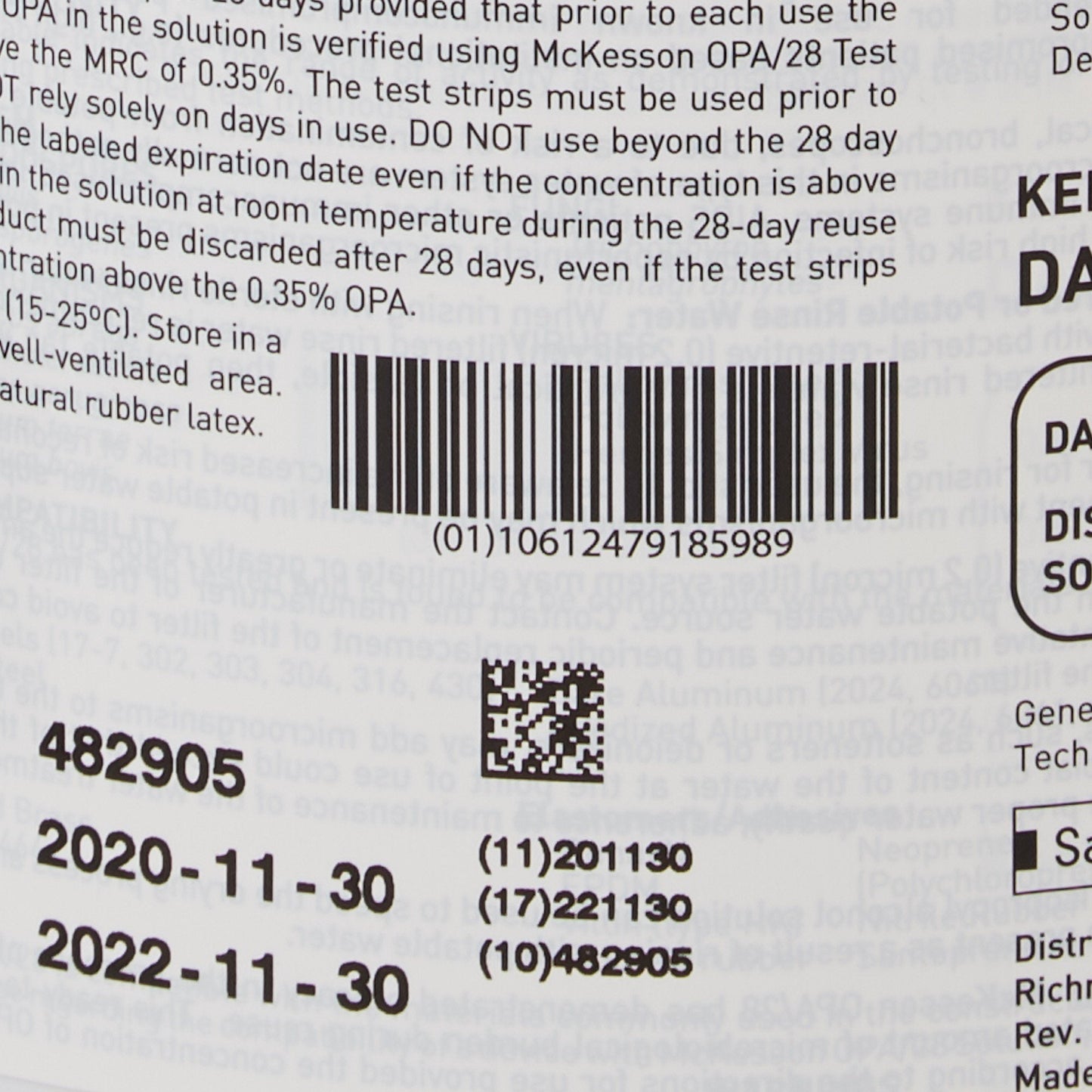 McKesson OPA High Level Disinfectant, 1 gal. Jug 73-OPA28