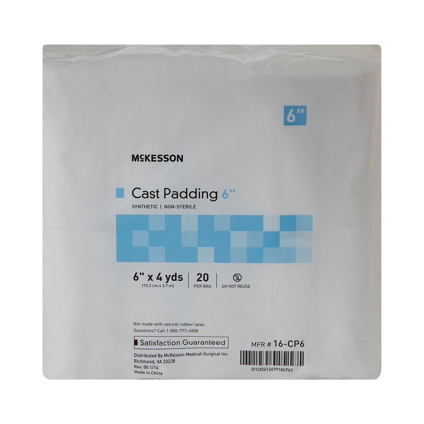 McKesson White Polyester Cast Padding, 6 Inch x 4 Yard 16-CP6