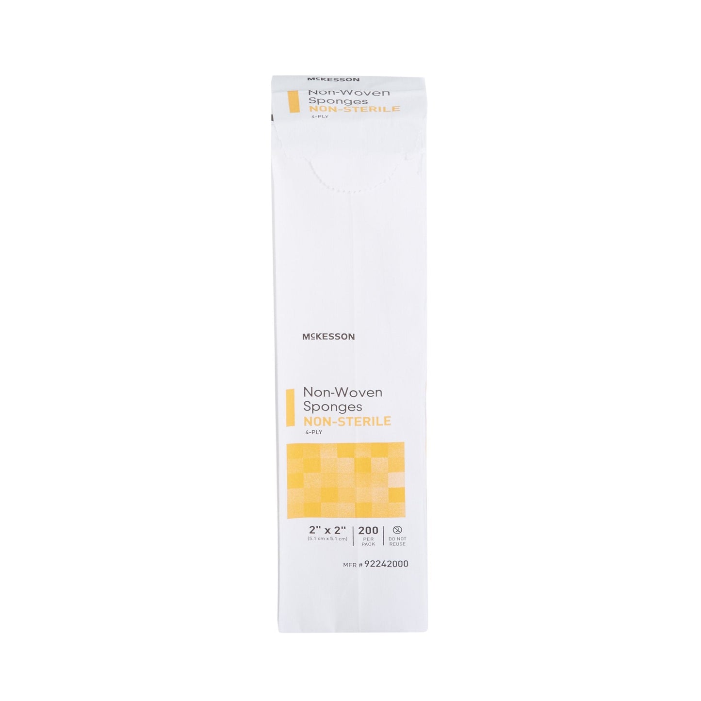 McKesson Nonwoven Sponge, 2 x 2 Inch, 4-Ply 92242000
