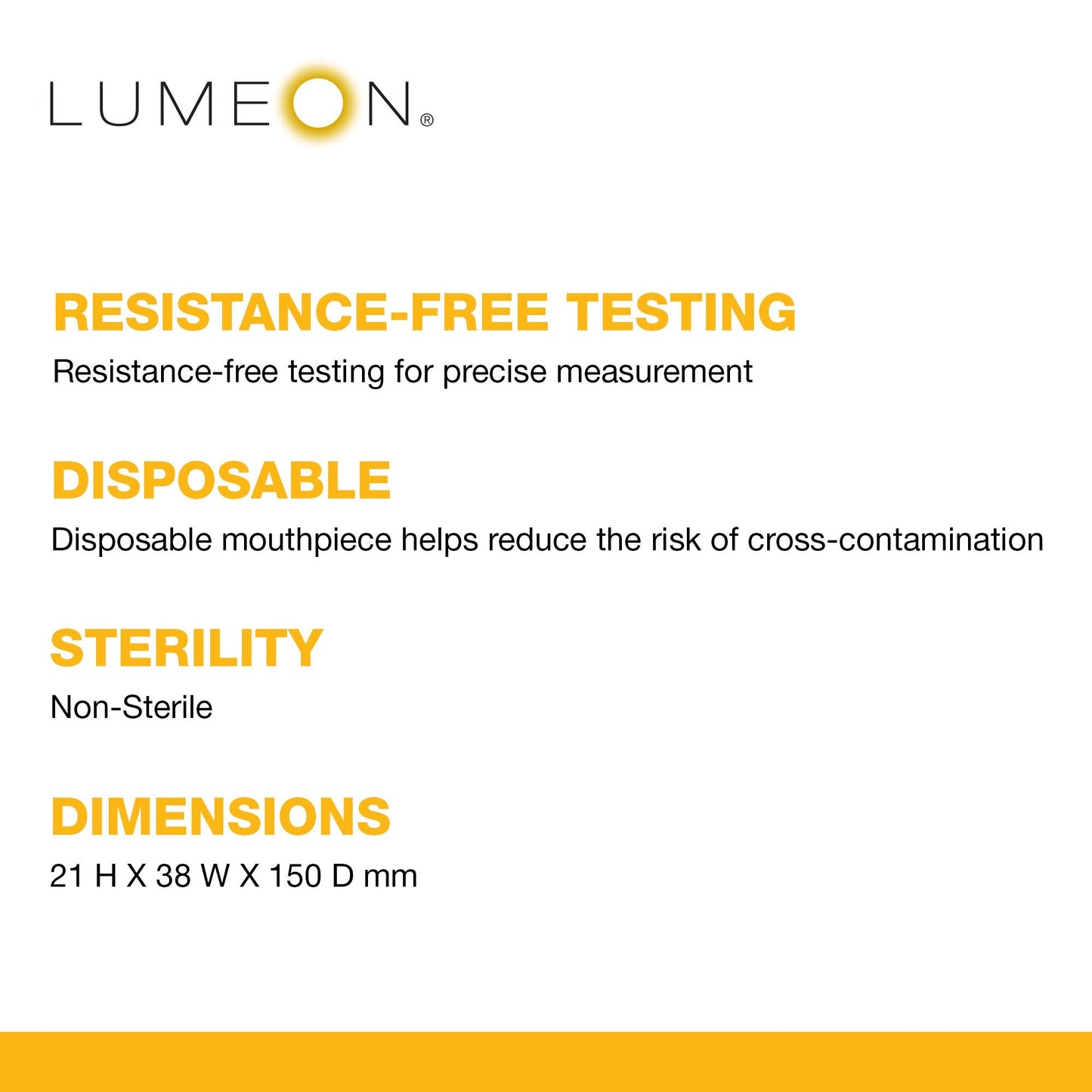McKesson Lumeon™ Flow Tube Mouthpiece for use w/ EasyOne Air Spirometery System 141-5050-200