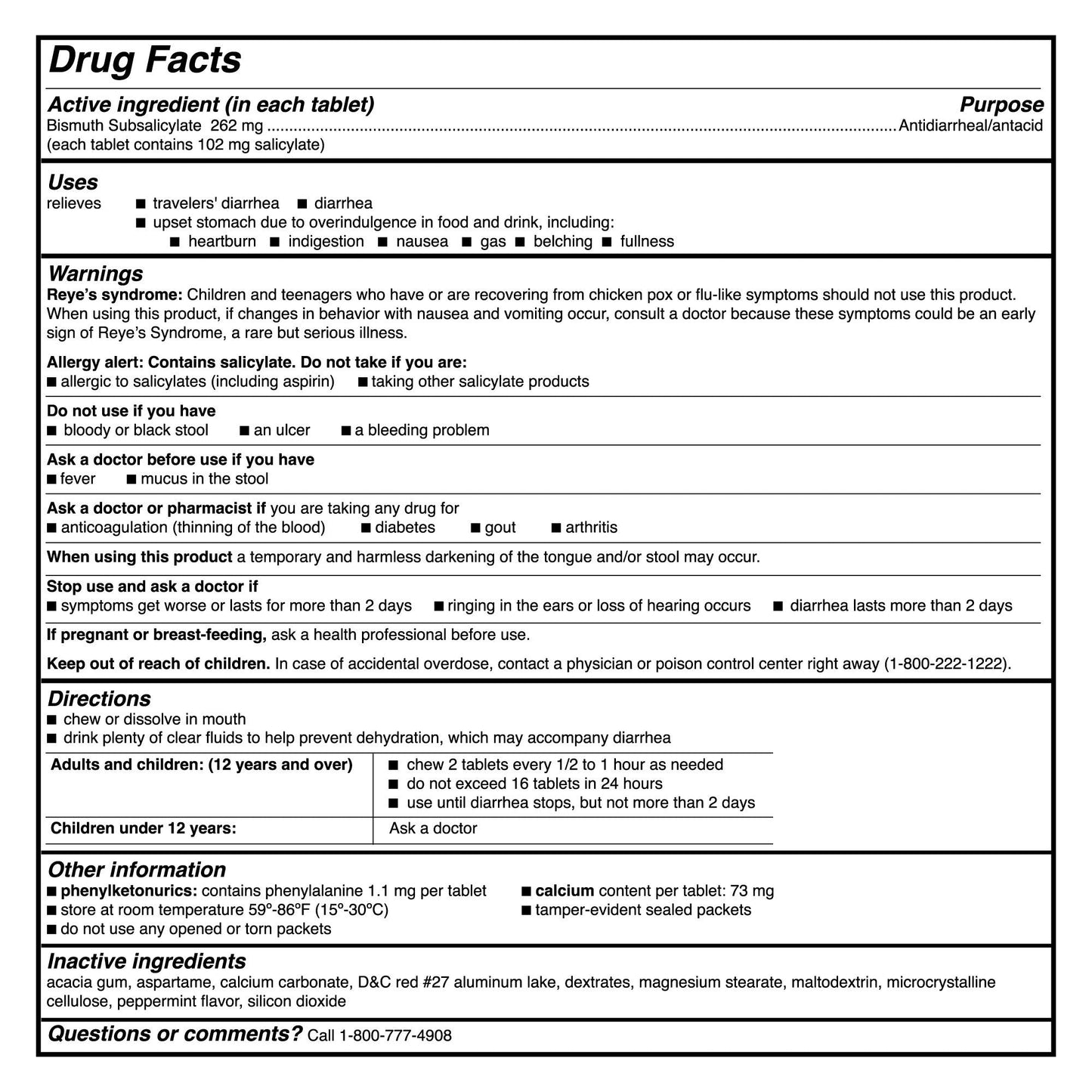 McKesson Bismuth Subsalicylate Anti-Diarrheal 82473