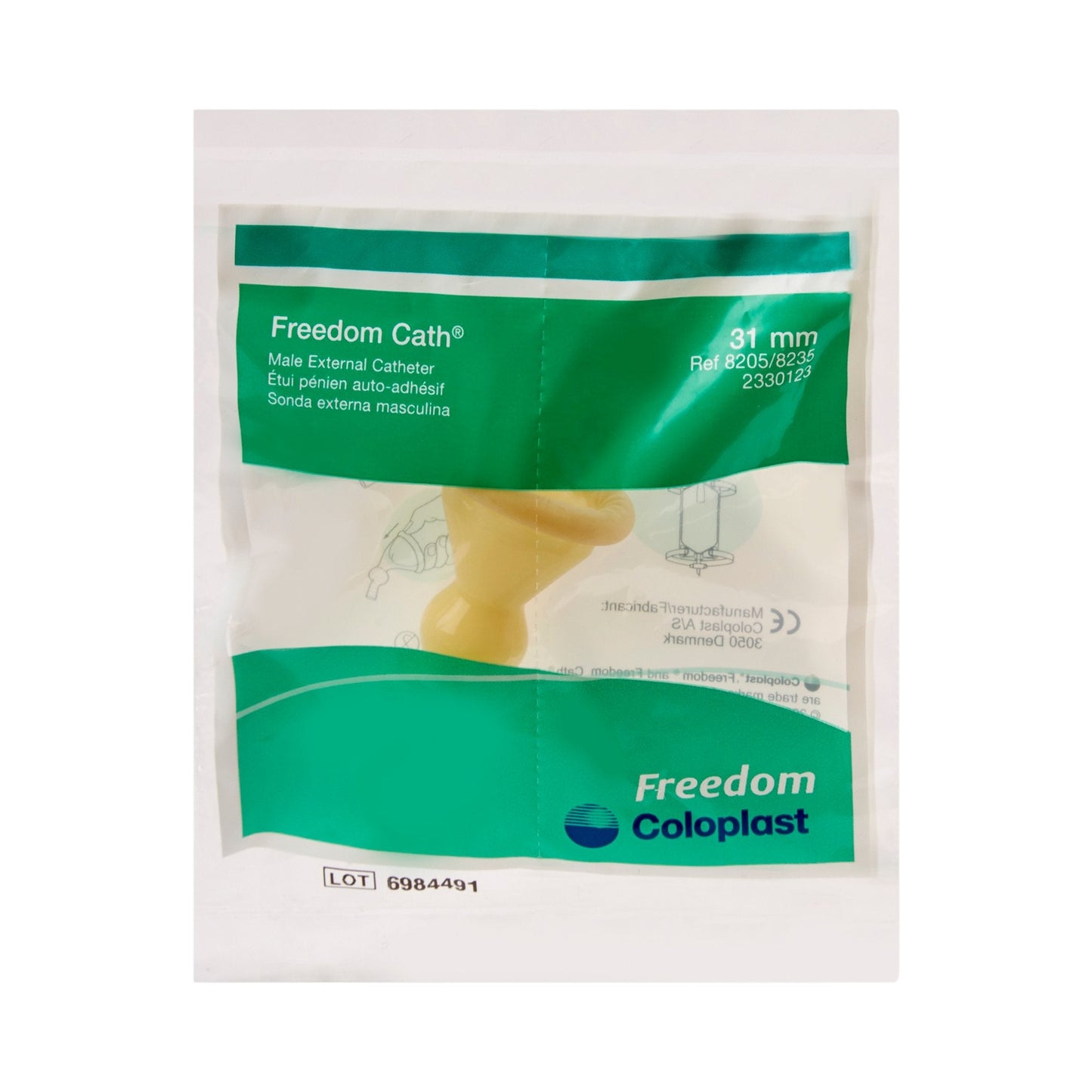 Freedom Cath® Clear Male External Catheter, 31mm, Intermediate Size 8205