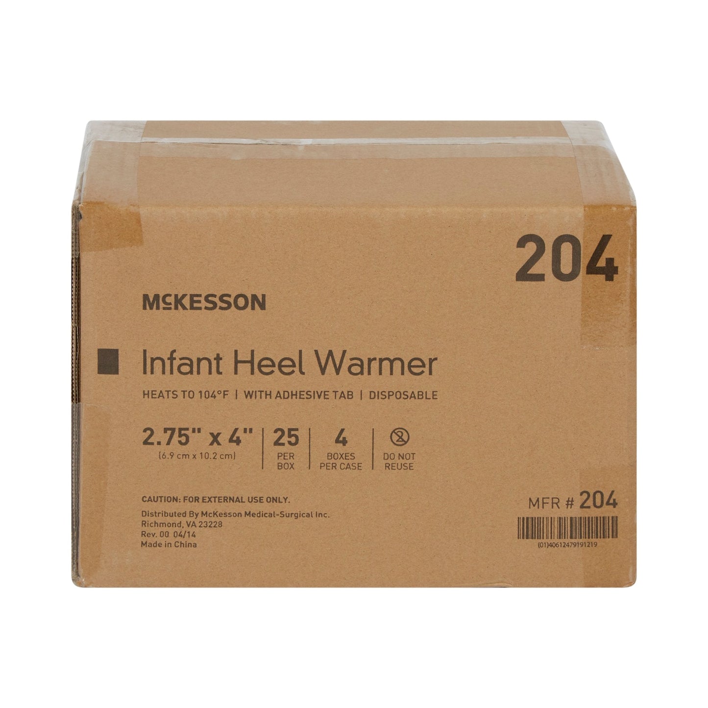 McKesson Infant Heel Warmer, 2¾ x 4 Inch 204