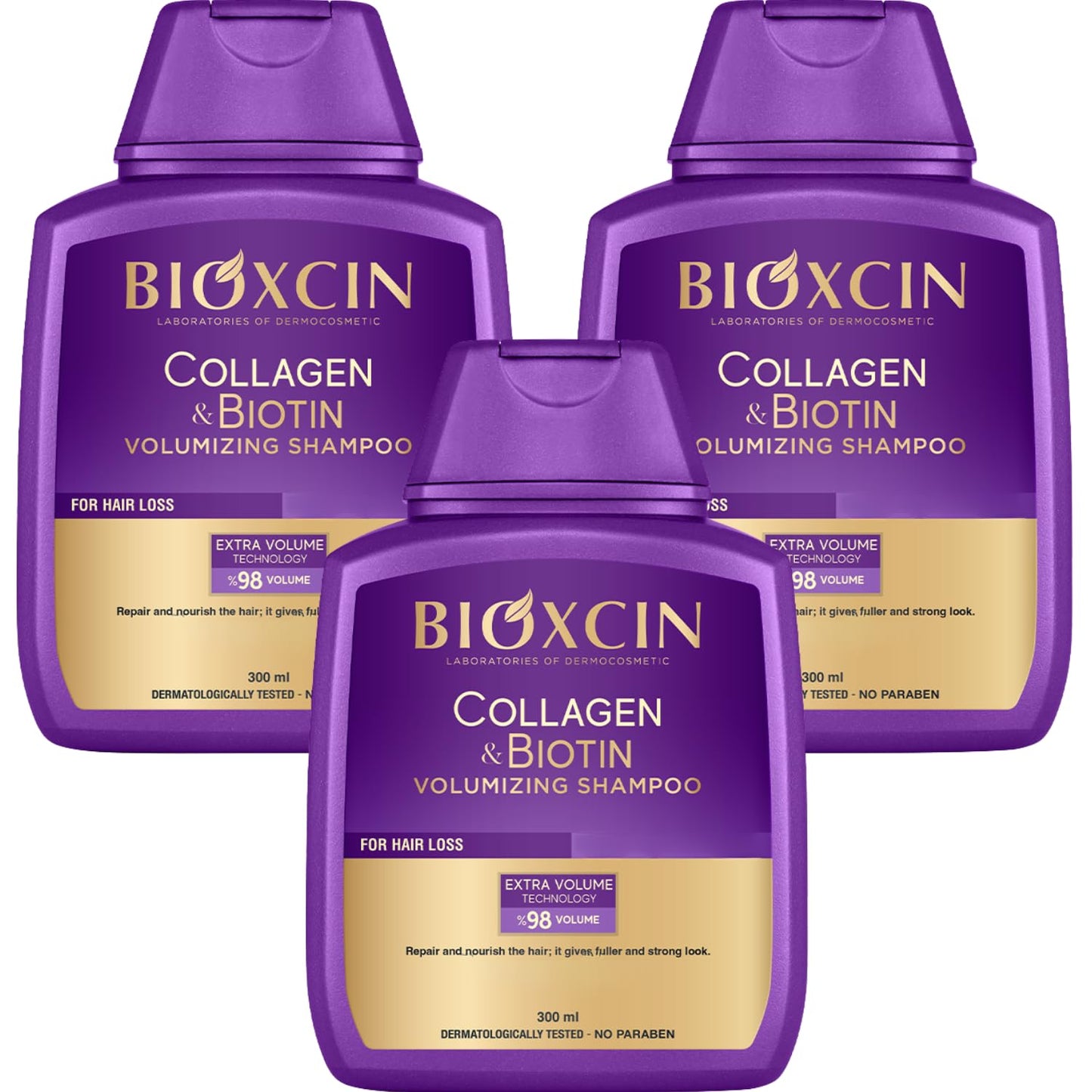 Bioxcin Fortified Shampoo - Hair Loss Treatment | 3x300 ml