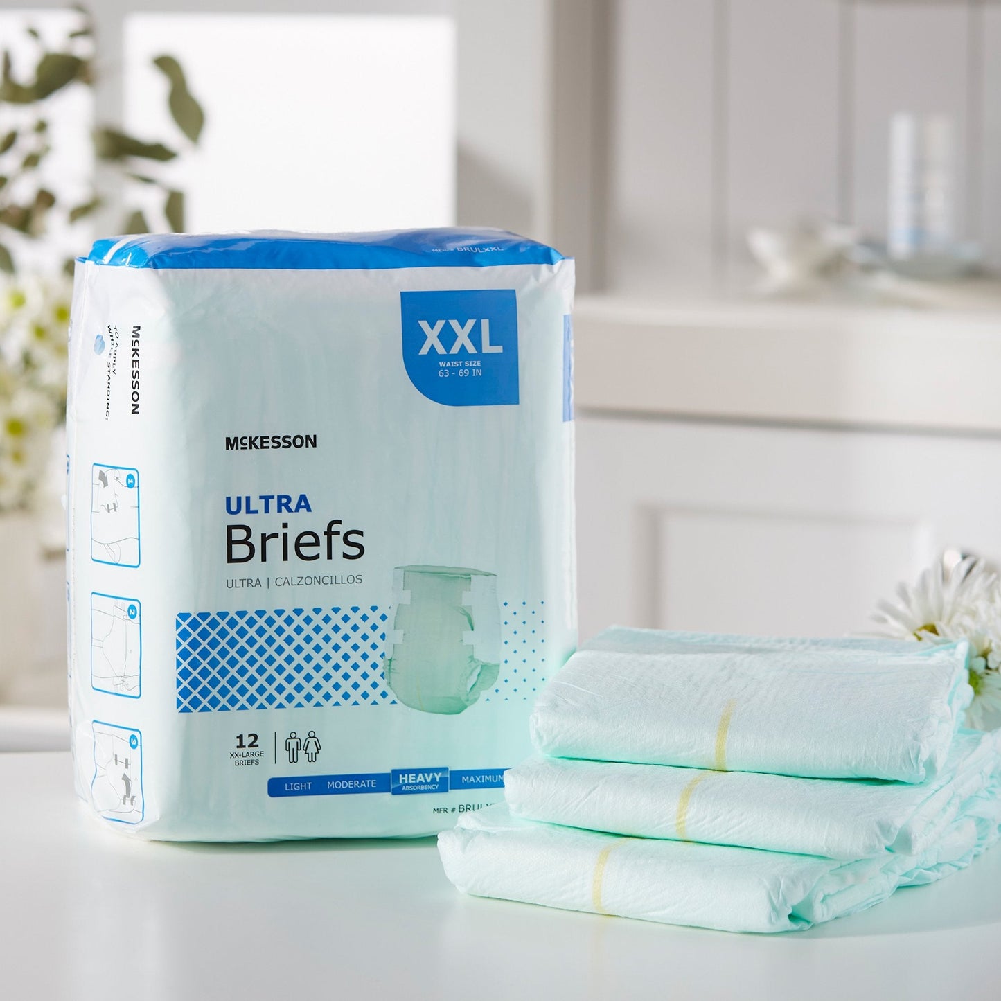 McKesson Ultra Heavy Absorbency Incontinence Brief, 2X-Large BRULXXL