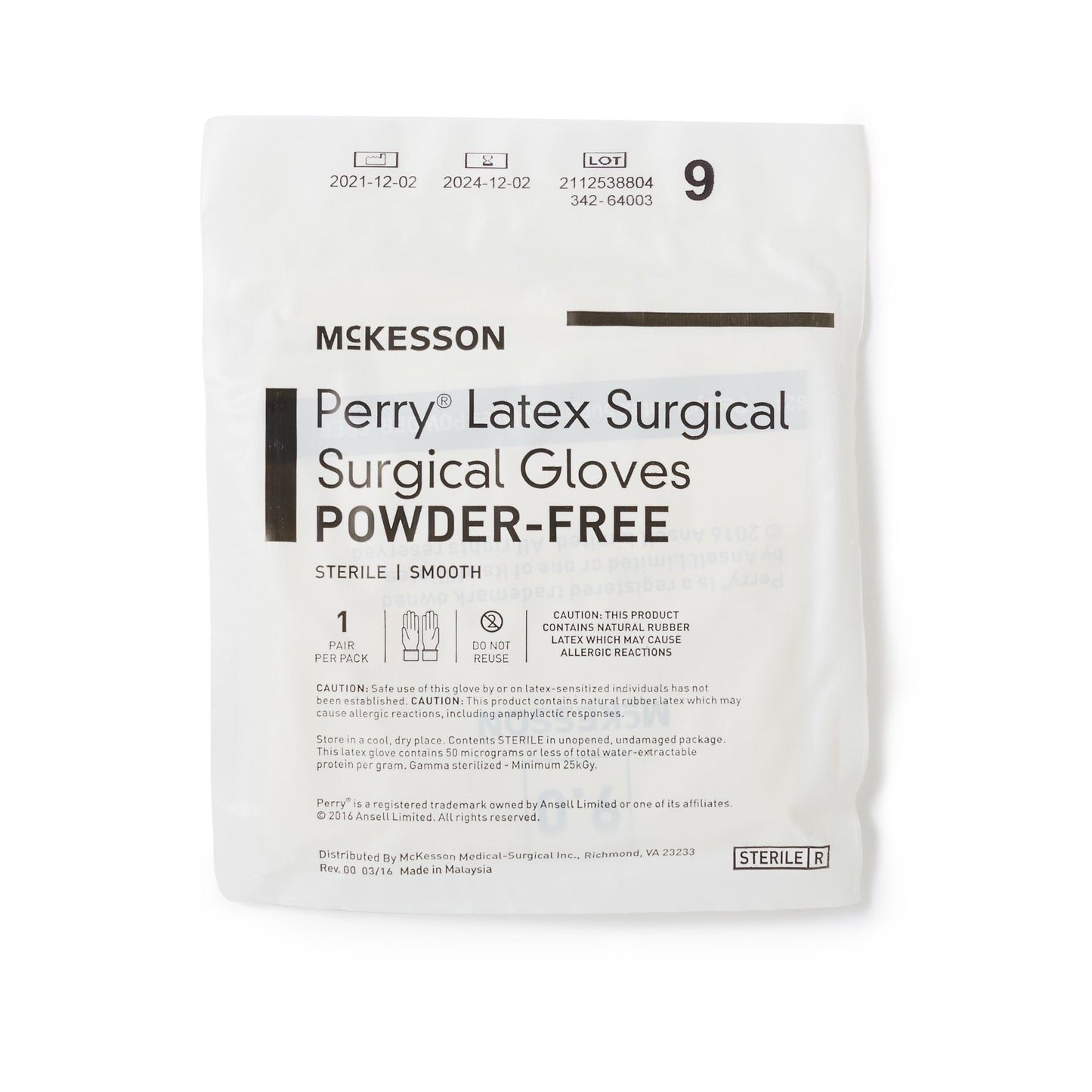McKesson Perry® Performance Plus Surgical Glove, Size 9, Cream 20-1090N