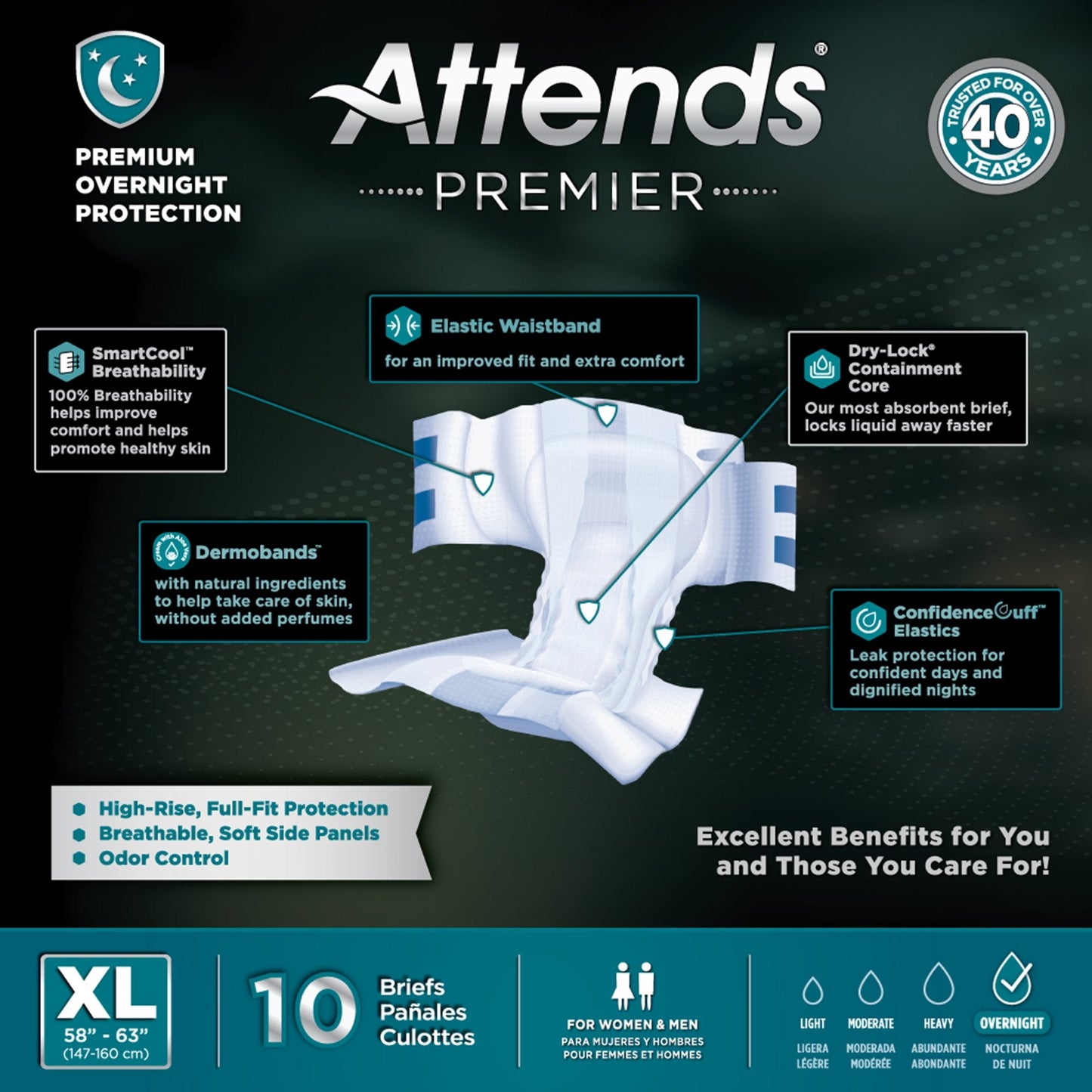 Attends® Premier Briefs, Extra Large ALI-BR40