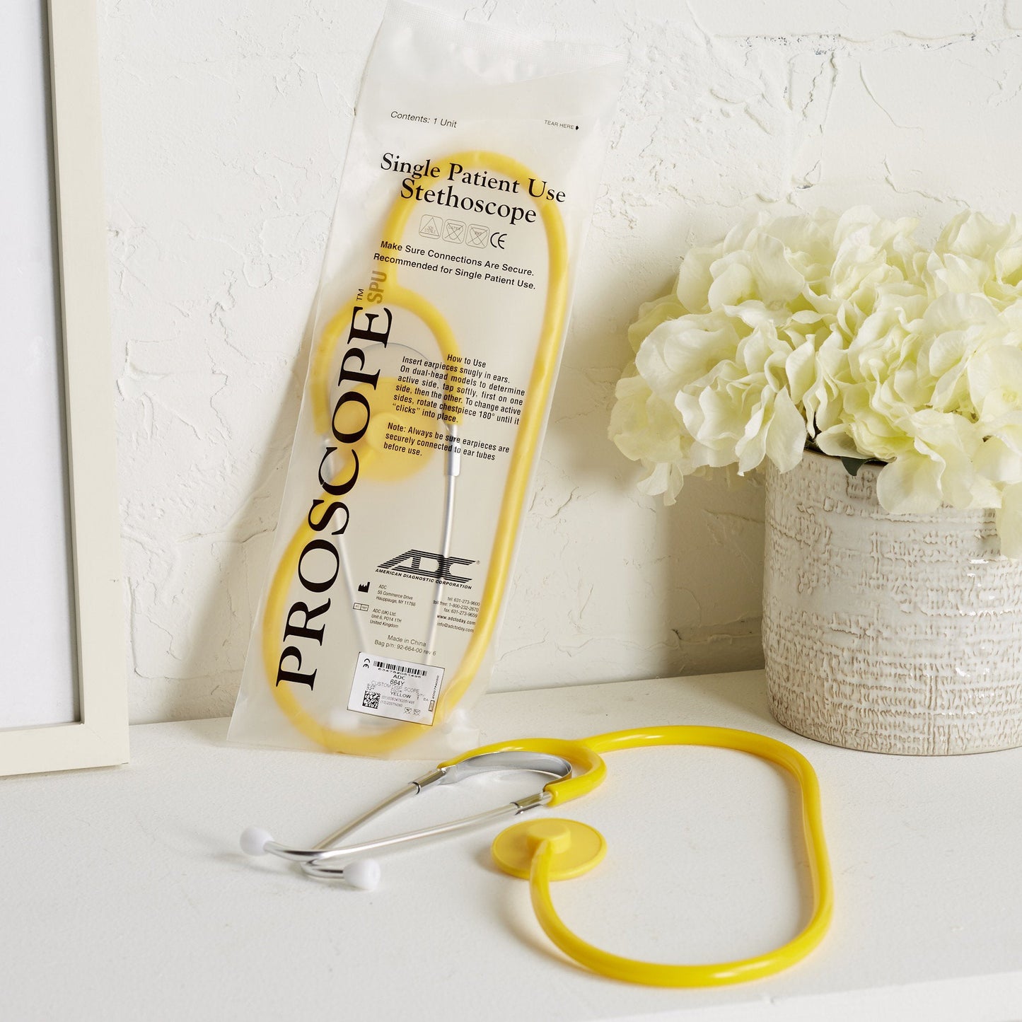 Proscope Disposable Stethoscope, Binaural, Yellow, 22 Inch 664Y
