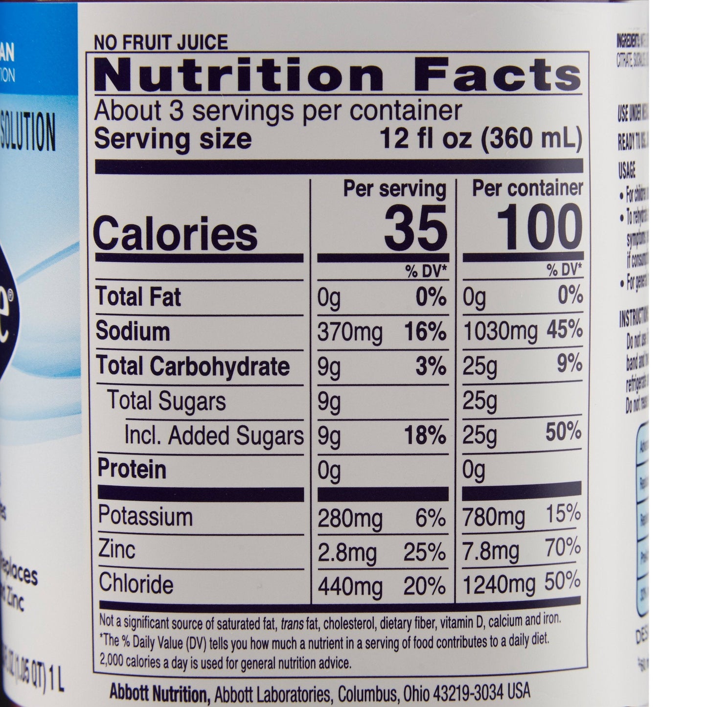 Pedialyte® Grape Electrolyte Solution, 1 Liter Bottle 00240