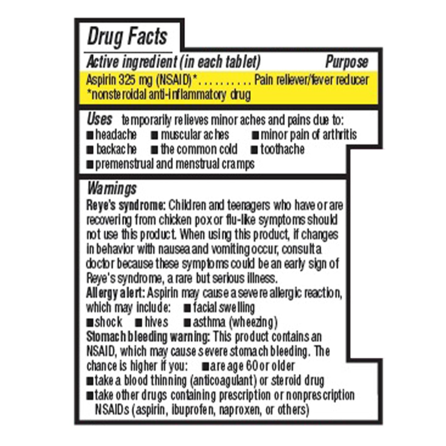 Geri-Care® 325-mg Aspirin 901-01-GCP