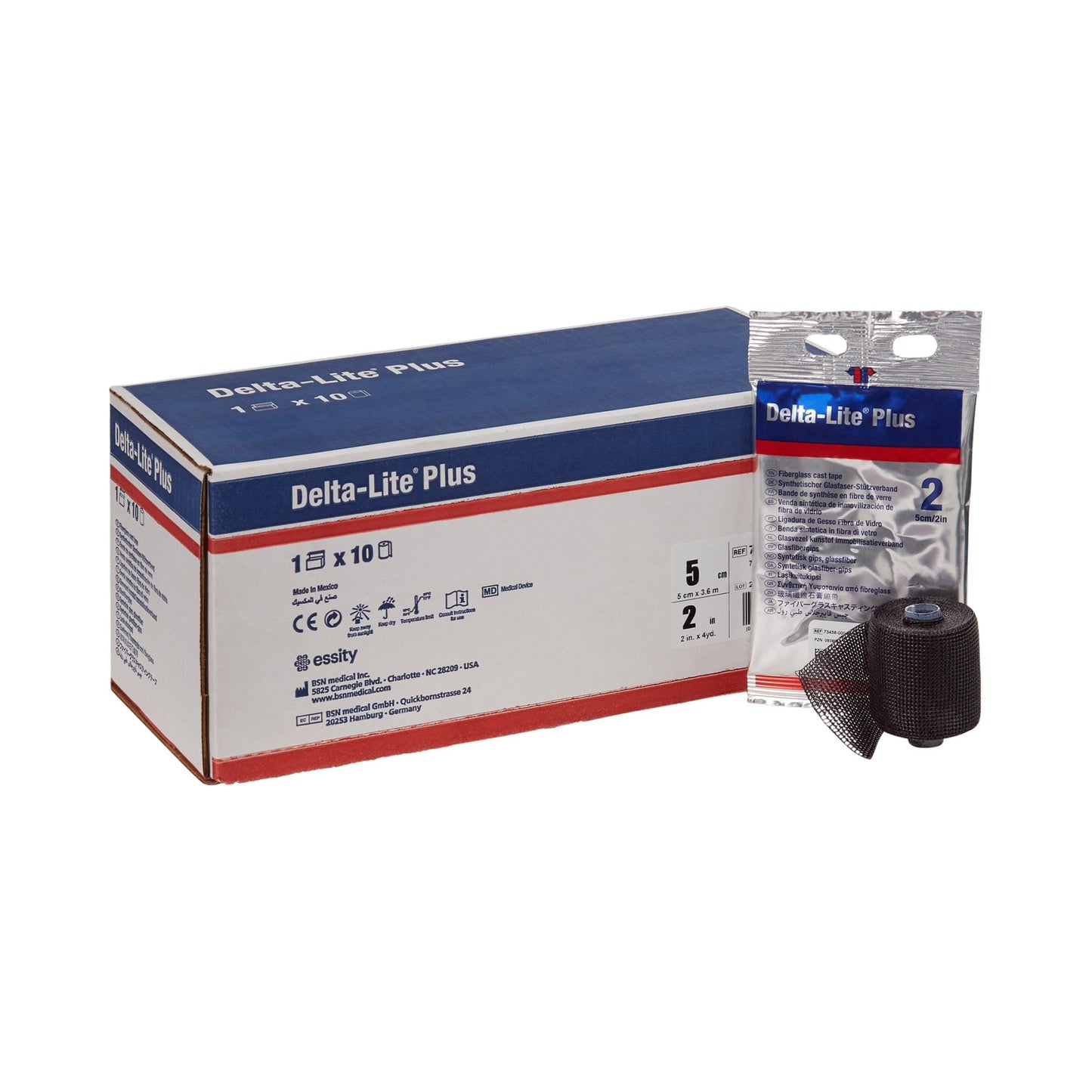 Delta-Lite® Plus Black Cast Tape, 2 Inch x 4 Yard 7345845