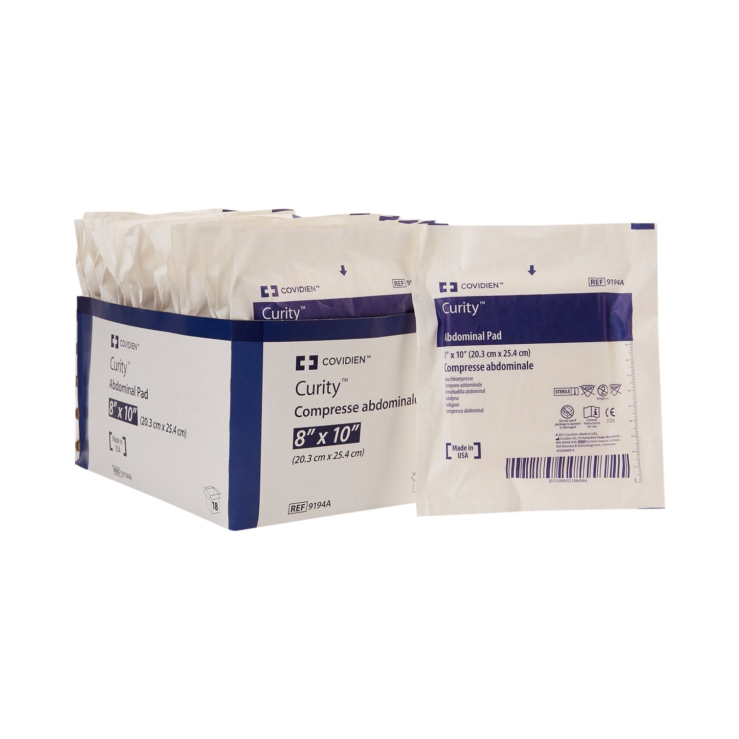 Curity™ Sterile Abdominal Pad, 8 x 10 Inch 9194A