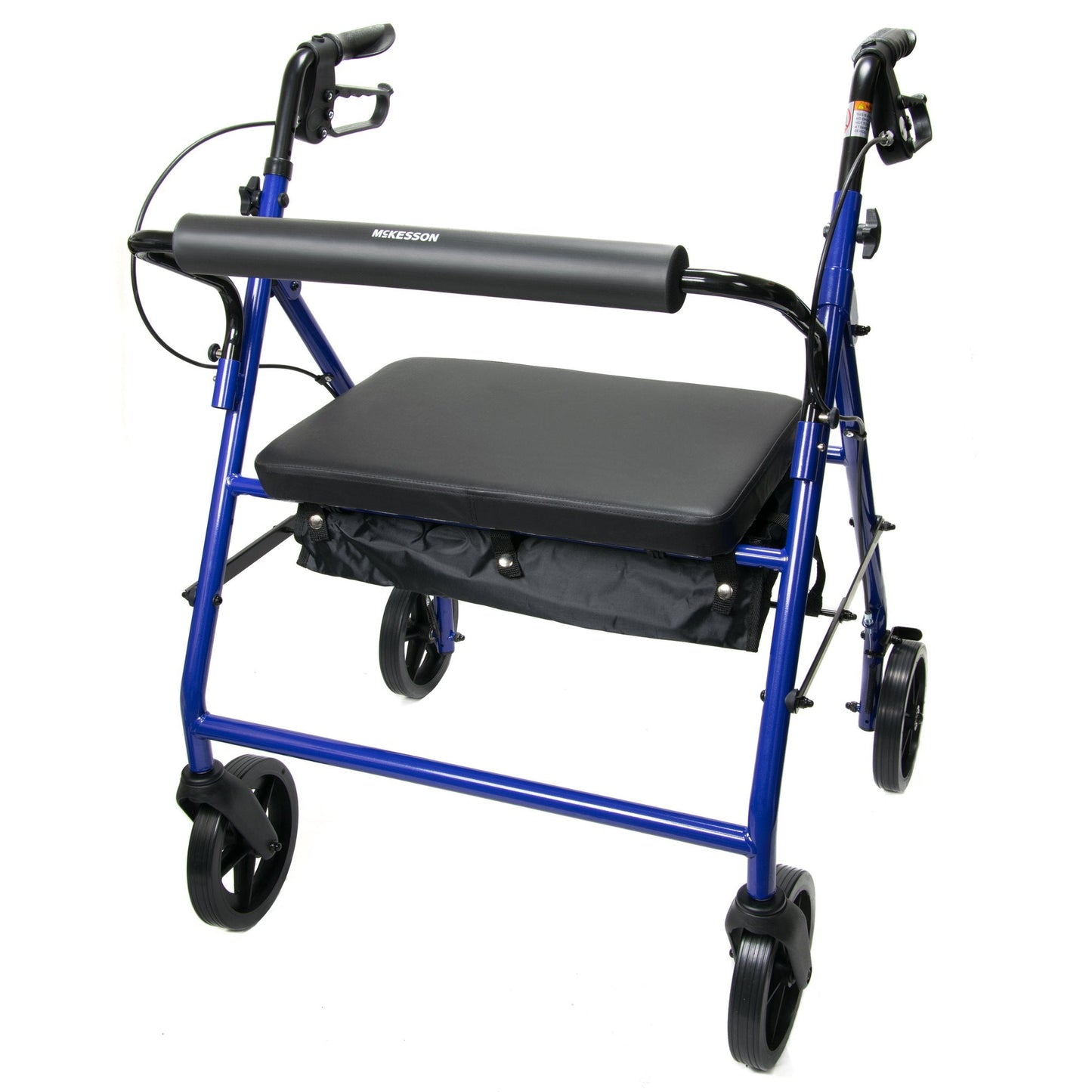 McKesson Bariatric Folding Four-Wheel Rollator, Blue 146-10216BL-1