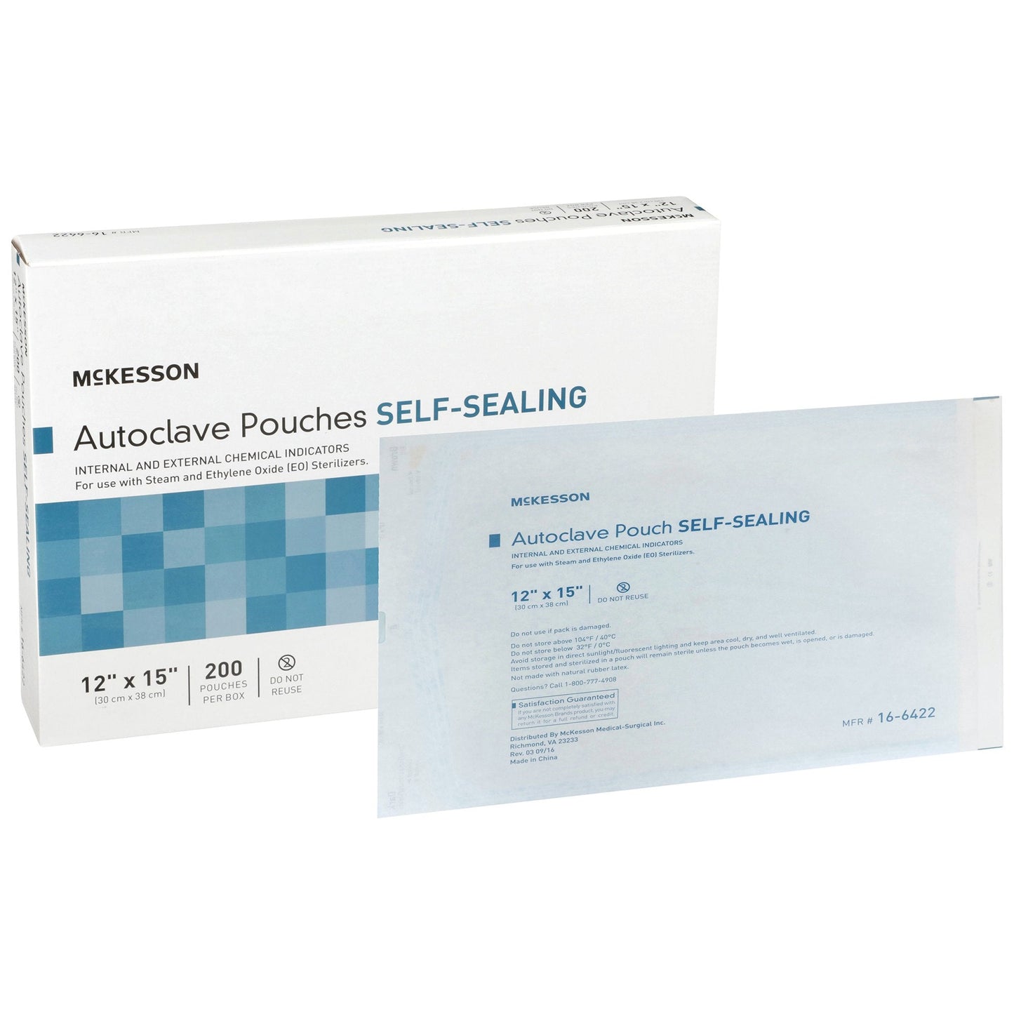 McKesson Sterilization Pouch, 12 x 15 Inch 16-6422