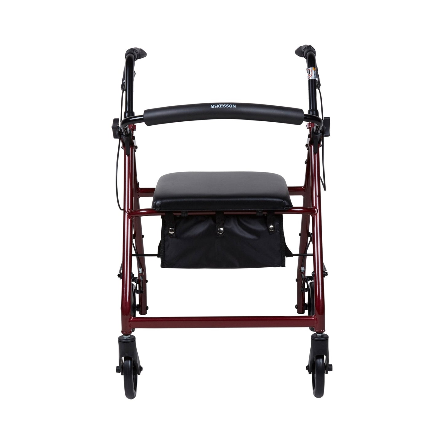 McKesson Folding Aluminum Four-Wheel Rollator, Red 146-R726RD