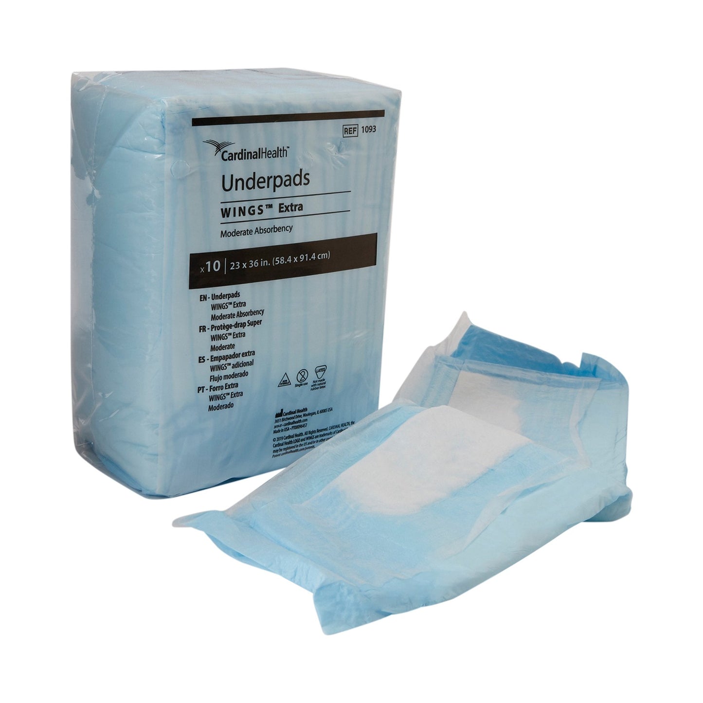 Simplicity Extra Underpad, Disposable, 23 X 36 Inch, Moderate Absorbency, Blue 1093