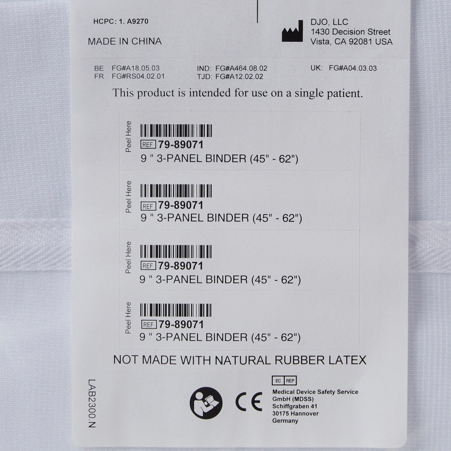 ProCare® 3-Panel Abdominal Support, One Size Fits 45 – 62 Inch Waists 79-89071