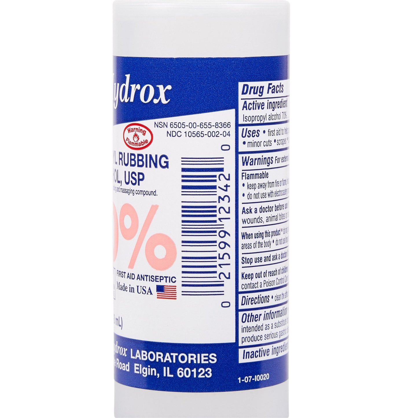 Hydrox Isopropyl Alcohol Antiseptic HDX-I0020