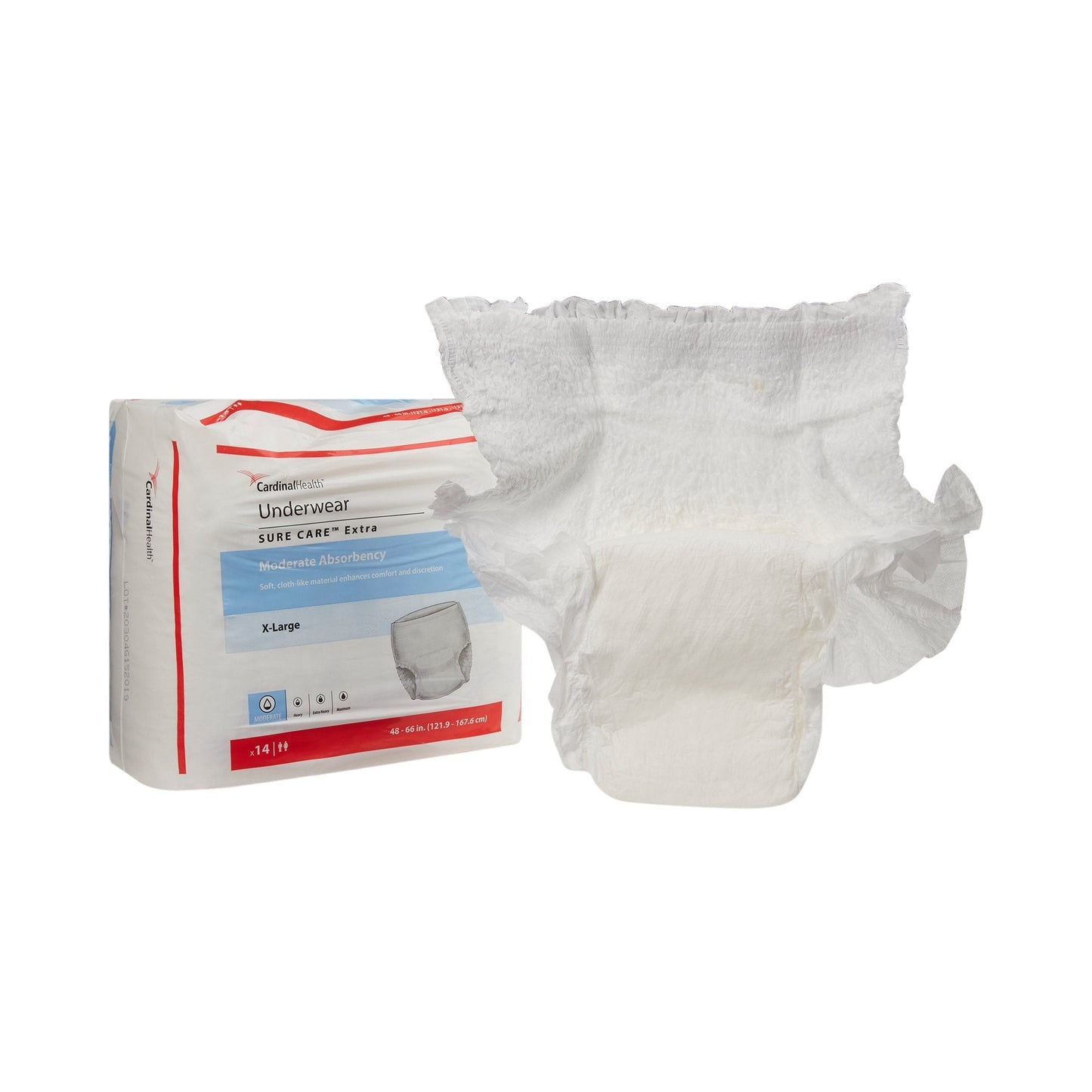 Sure Care™ Extra Moderate Absorbency Incontinence Underwear, X-Large 1850A