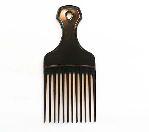 Hair Pick Cardinal Medium Black Polypropylene - 4275DP BLACK