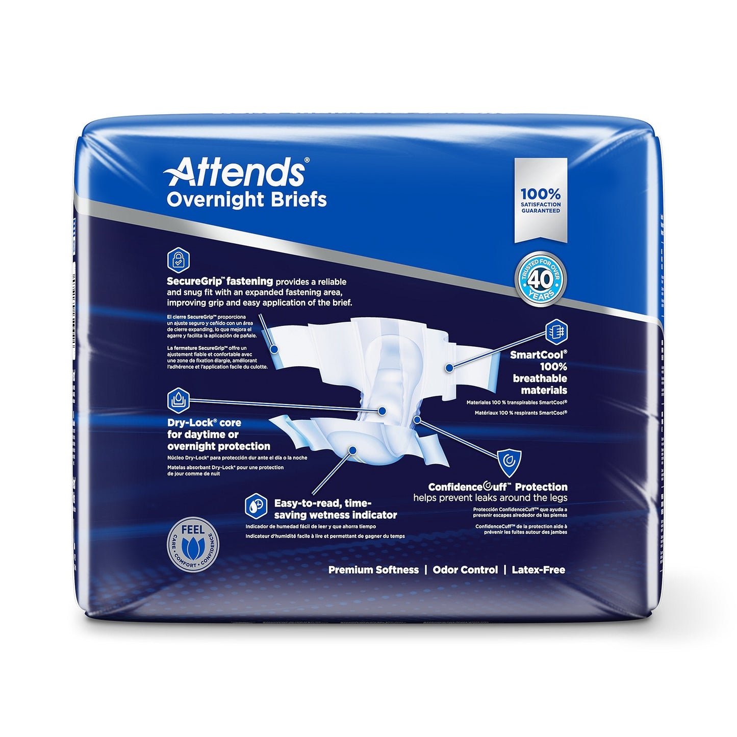 Attends® Briefs with Overnight Protection, Large DDEW30