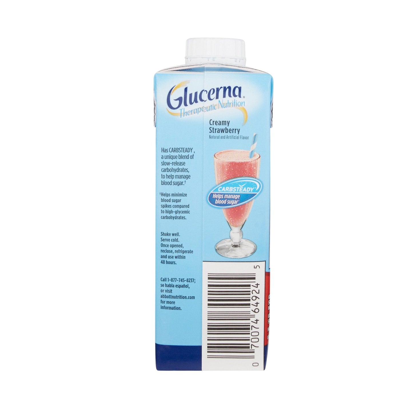Glucerna® Strawberry Therapeutic Nutrition Shake, 8-ounce carton 64925