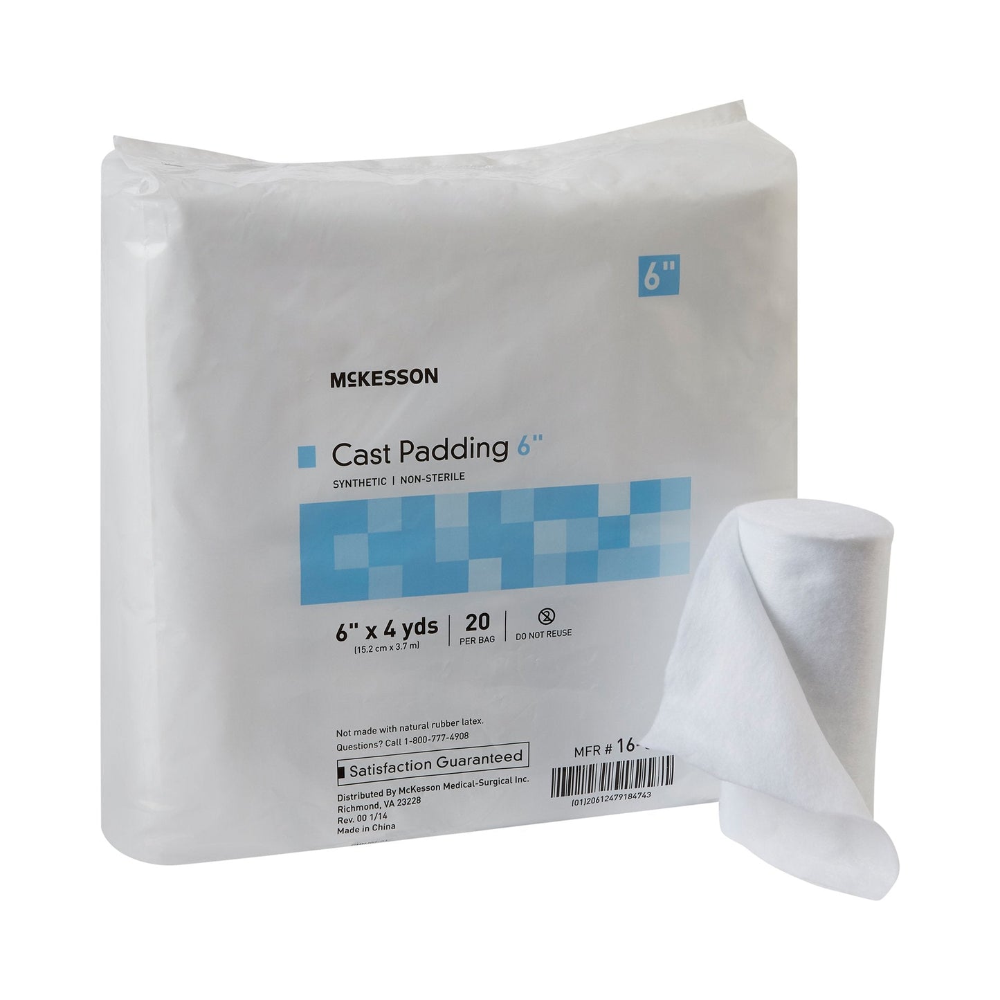 McKesson White Polyester Cast Padding, 6 Inch x 4 Yard 16-CP6