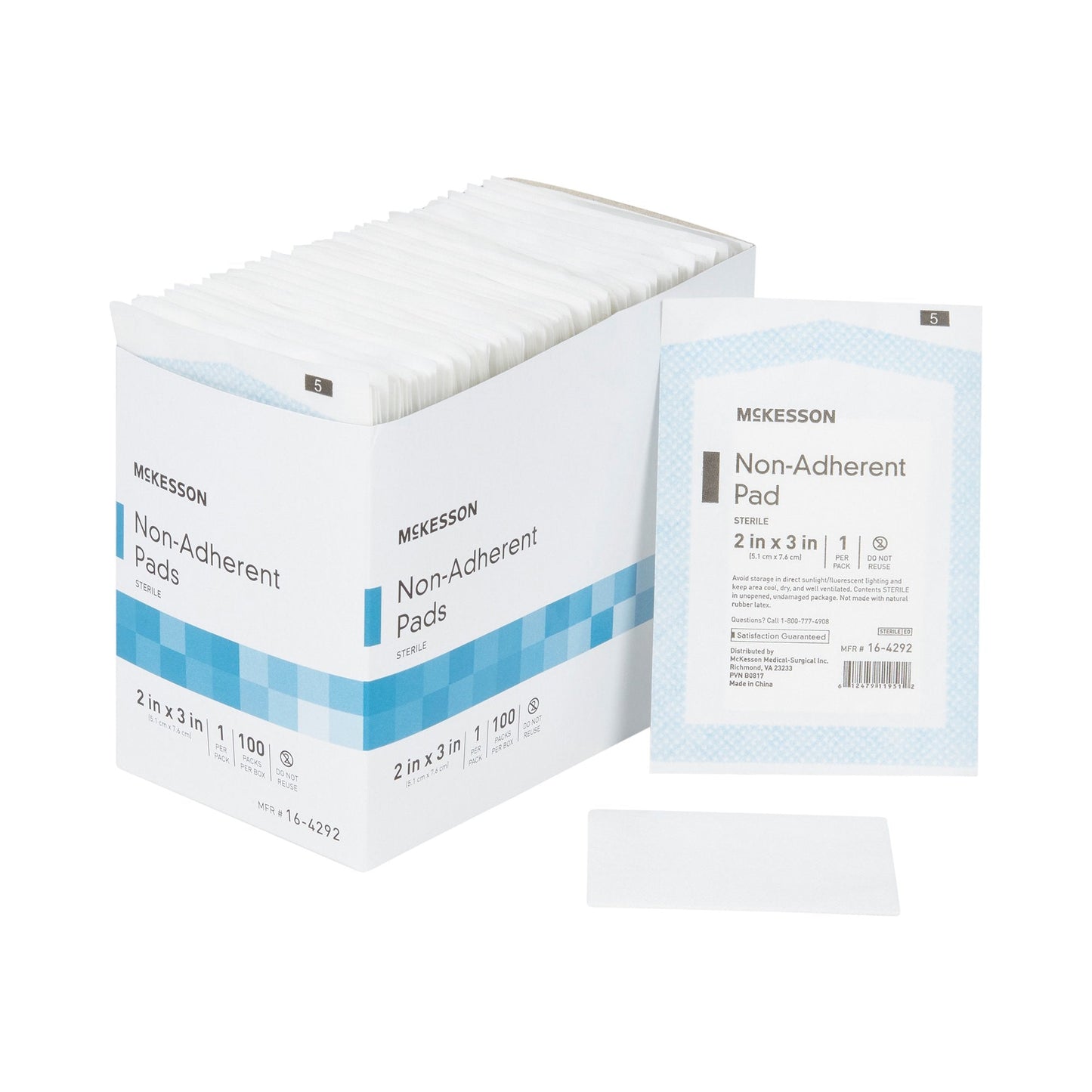 McKesson Nonadherent Dressing, 2 x 3 Inch 16-4292