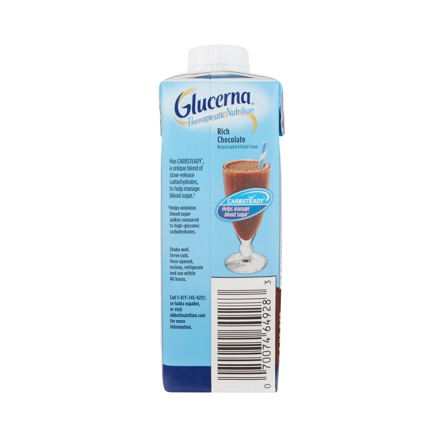 Glucerna® Chocolate Therapeutic Nutrition Shake, 8-ounce carton 64929