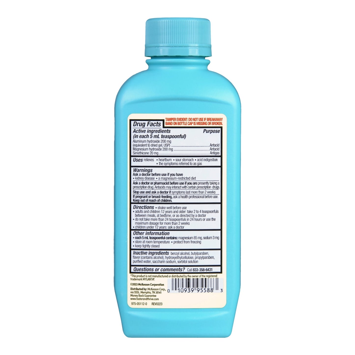 Foster & Thrive™ Antacid & Antigas Alumina, Magnesia & Simethicone Oral Liquid 70677106301
