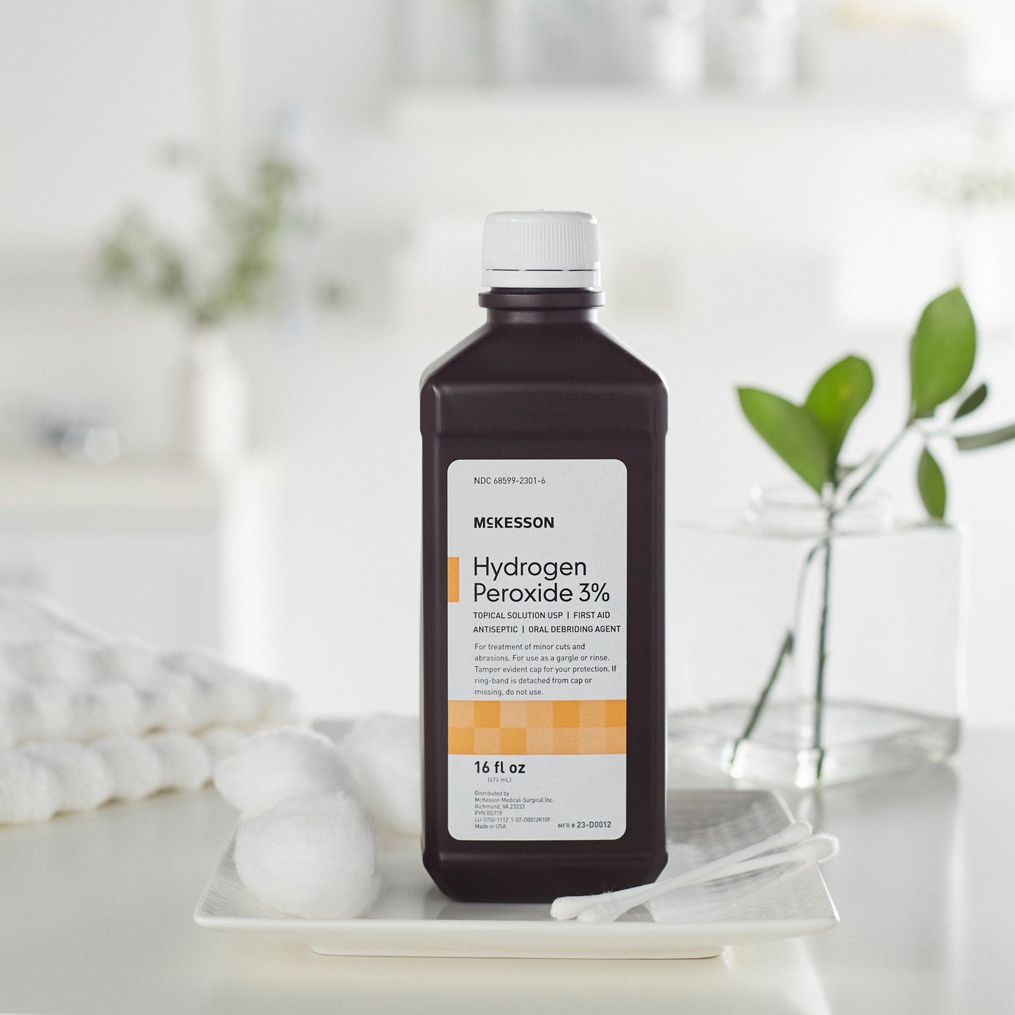 McKesson Hydrogen Peroxide Antiseptic, 16-ounce bottle 23-D0012