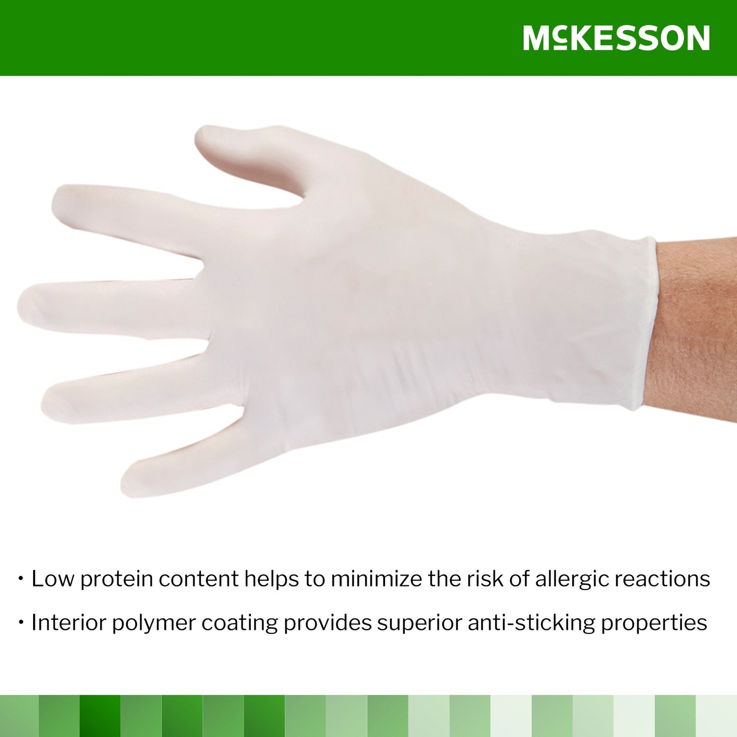 McKesson Confiderm® Latex Exam Glove, Small, Ivory 14-1381