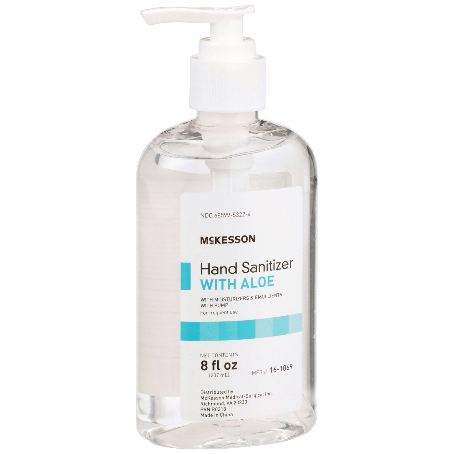 McKesson Gel Hand Sanitizer with Aloe, 8 oz. Pump Bottle 16-1069