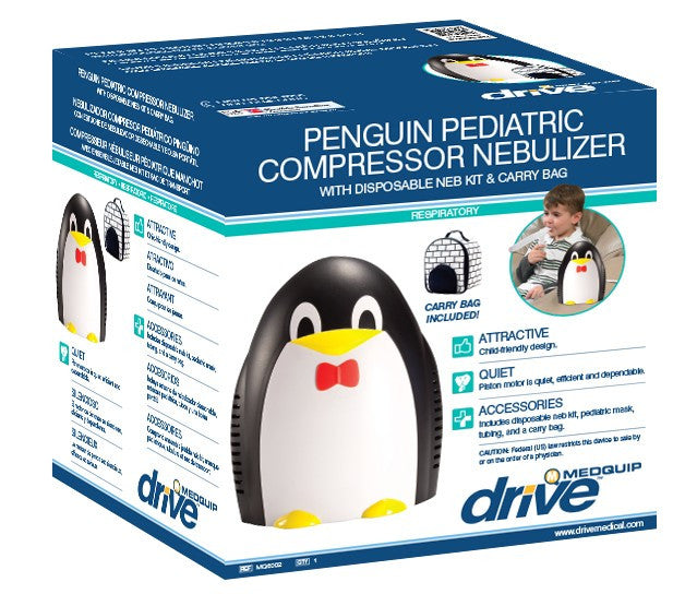 Drive™ Penguin Compressor Nebulizer System Small Volume Medication Cup Pediatric Aerosol Mask Delivery - MQ6002