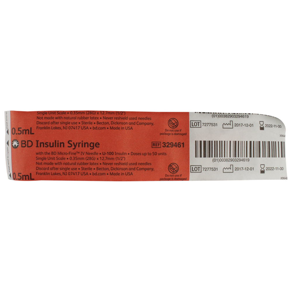 Ultra-Fine™ Standard Insulin Syringe with Needle NonSafety Regular Wall