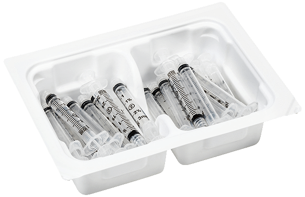 BD™ Sterile Convenience Trays w/ 3mL Luer-Lok Tip Syringes - 309702