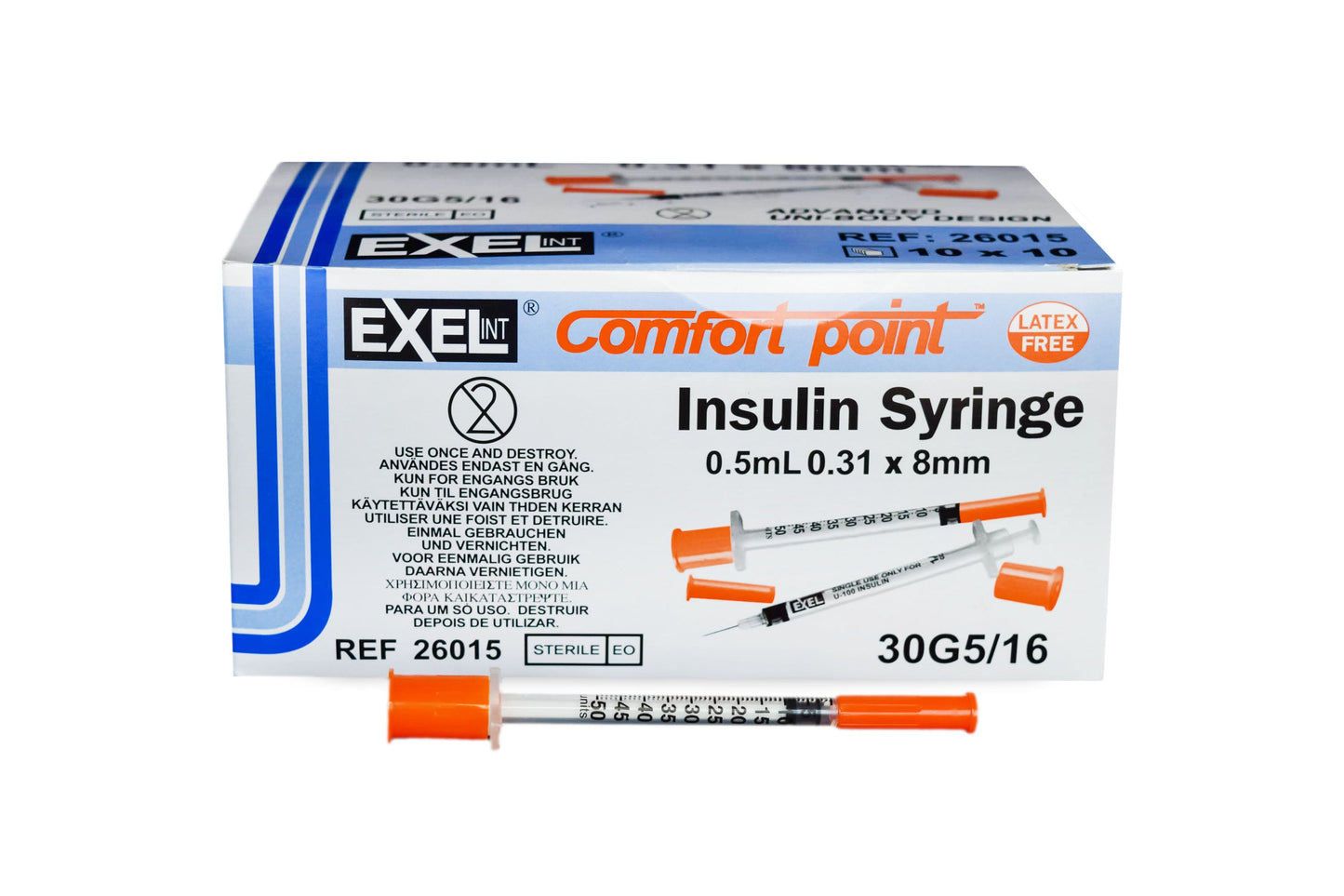 Comfort Point™ Lo-Dose Standard Insulin Syringe w/ Needle NonSafety Regular Wall
