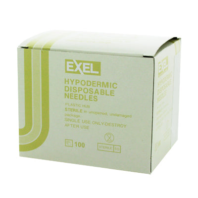 EXEL 19G x 1" Hypodermic Needles w/ Regular Wall - 26424