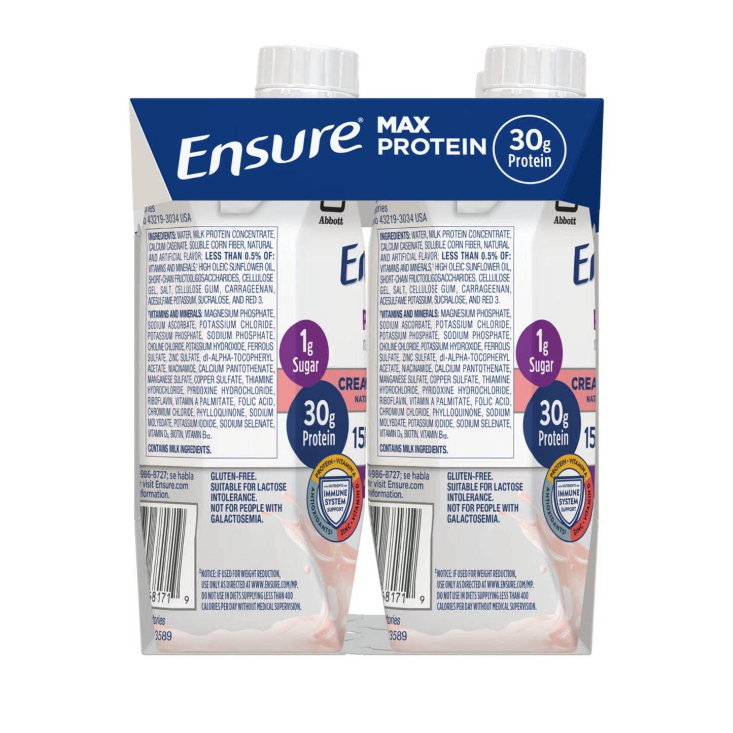 Ensure® Max Protein Shake, 30g Protein, Creamy Strawberry, 11 fl oz 68169