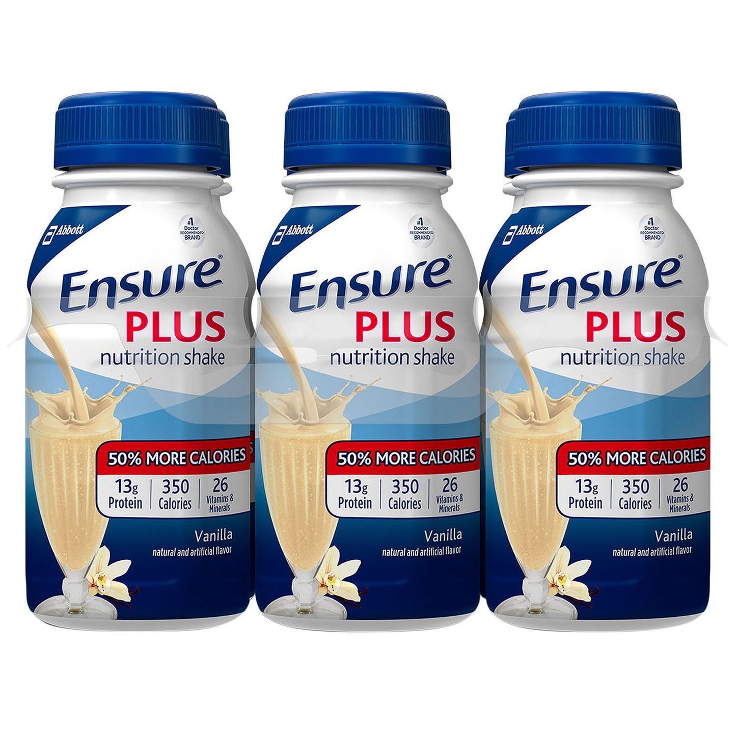 Oral Supplement Ensure® Plus Nutrition Shake Vanilla Flavor Liquid 8 oz. Bottle - 57263