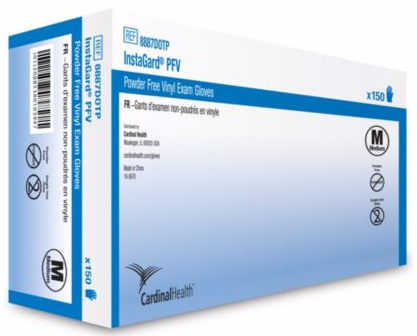 Instagard® Synthetic Powder Free Clear Vinyl Exam Gloves X-Large - 8889DOTP