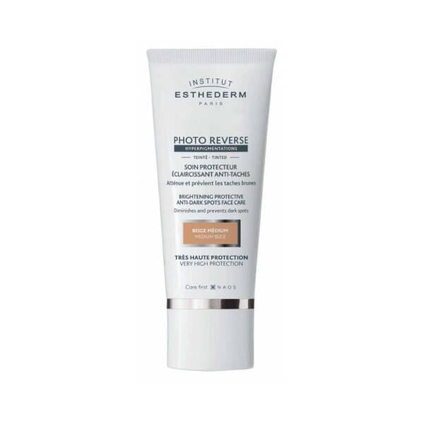 Esthederm Tinted Sunscreen - Photo Reverse Tinted Medium Beige 50ml - Anti-Aging Sun Protection Cream