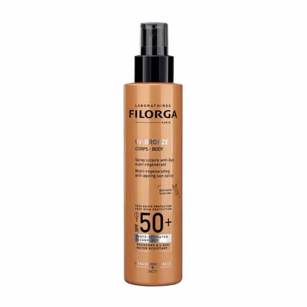 Filorga Sunscreen Body Spray with Anti-Aging Benefits - SPF50+ Protection, Nourishing Hyaluronic Acid & Coconut Oil Enriched Formula