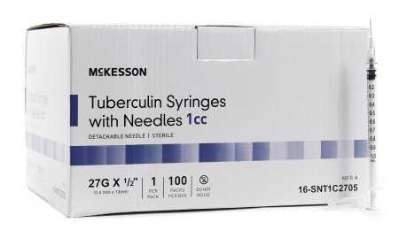 McKesson 1 mL Tuberculin Syringe Without Safety