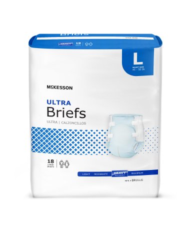Unisex Adult Incontinence Brief McKesson Ultra X-Large Disposable Heavy Absorbency - BRULXL