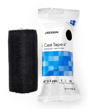 Cast Tape McKesson 4 Inch X 12 Foot Fiberglass Blue - 115-4B
