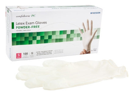 McKesson Confiderm® PC PF Latex Exam Gloves Small - 14-1381